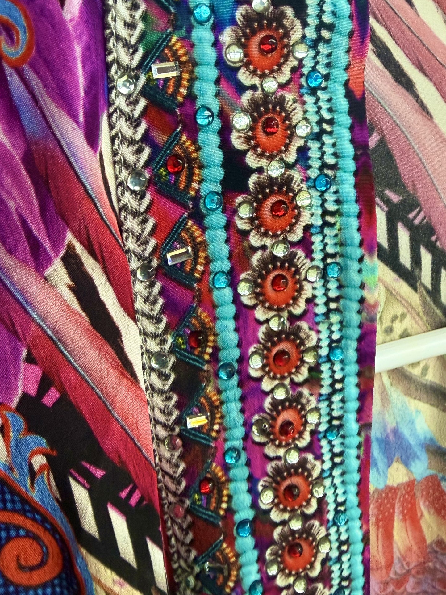 Printed Viscose Silk Wrap Robe