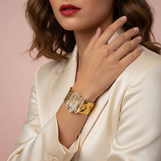 Quartz Open Cuff Bracelet