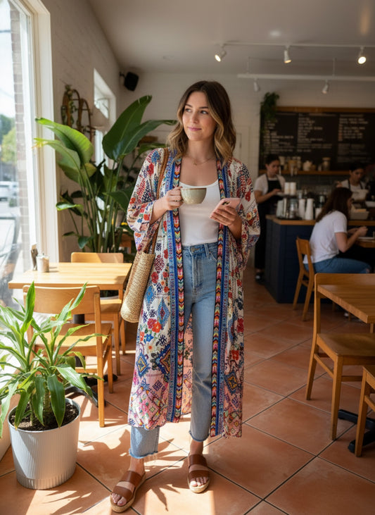 Botanical Patchwork Long Duster