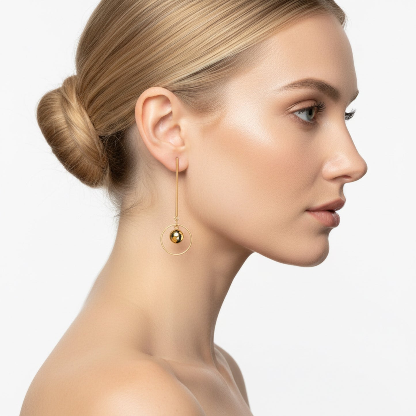 Sea Fan Circle Drop Earring