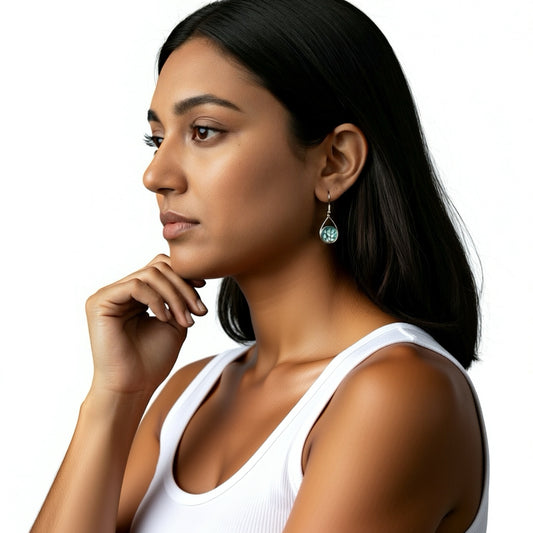 Sea Fan Teardrop Earring