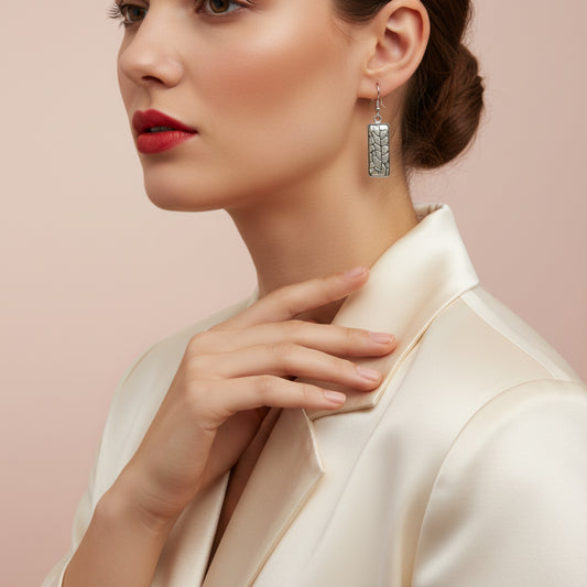 Sea Fan Rectangle Earring