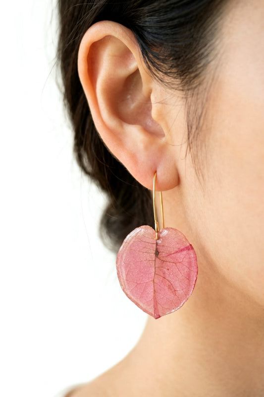 Pink Bougainvillea Petal Earring