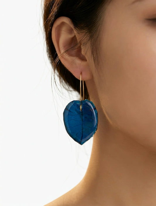 Royal Blue Bougainvillea Petal Earring
